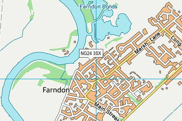 NG24 3SX map - OS VectorMap District (Ordnance Survey) NG24 3SX map - OS VectorMap District (Ordnance Survey)