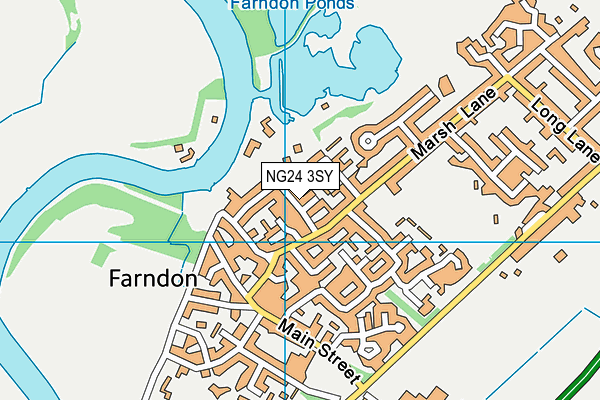 NG24 3SY map - OS VectorMap District (Ordnance Survey) NG24 3SY map - OS VectorMap District (Ordnance Survey)