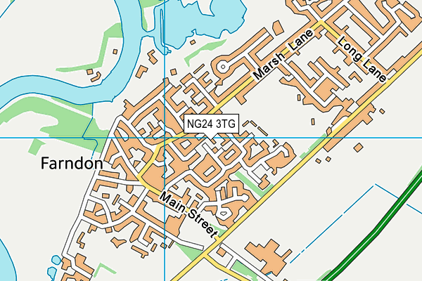 NG24 3TG map - OS VectorMap District (Ordnance Survey) NG24 3TG map - OS VectorMap District (Ordnance Survey)