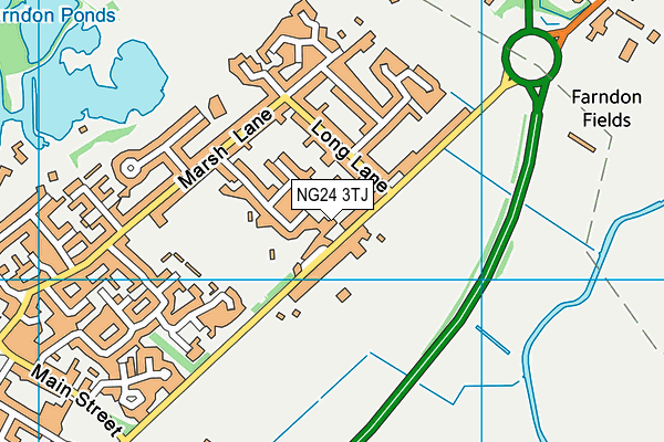 NG24 3TJ map - OS VectorMap District (Ordnance Survey) NG24 3TJ map - OS VectorMap District (Ordnance Survey)