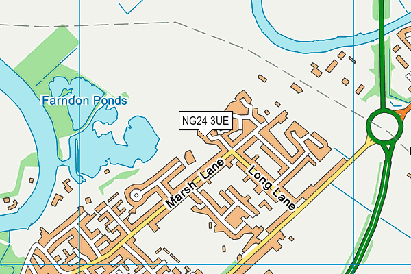 NG24 3UE map - OS VectorMap District (Ordnance Survey) NG24 3UE map - OS VectorMap District (Ordnance Survey)