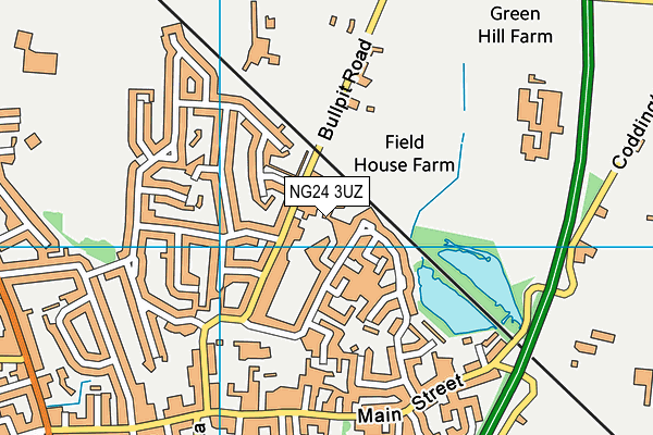 NG24 3UZ map - OS VectorMap District (Ordnance Survey) NG24 3UZ map - OS VectorMap District (Ordnance Survey)