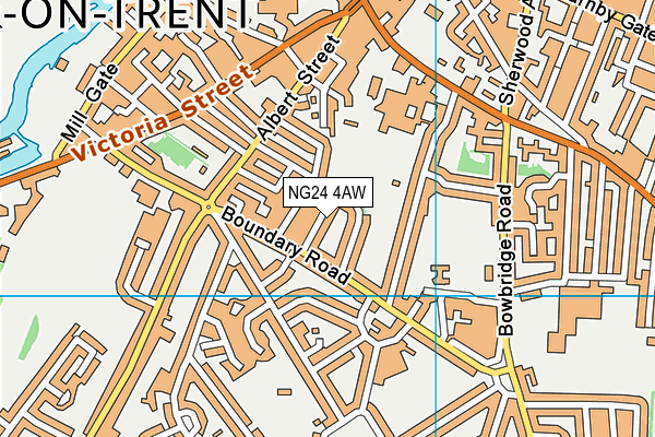 NG24 4AW map - OS VectorMap District (Ordnance Survey) NG24 4AW map - OS VectorMap District (Ordnance Survey)