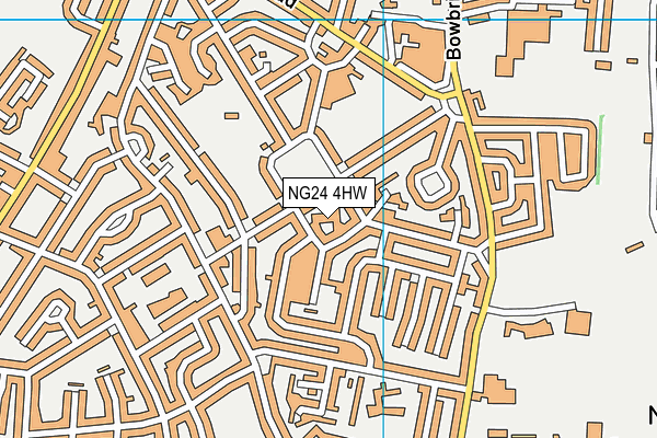 NG24 4HW map - OS VectorMap District (Ordnance Survey) NG24 4HW map - OS VectorMap District (Ordnance Survey)