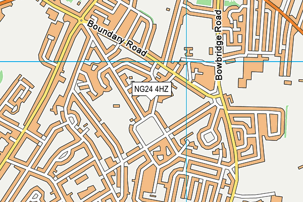 NG24 4HZ map - OS VectorMap District (Ordnance Survey) NG24 4HZ map - OS VectorMap District (Ordnance Survey)