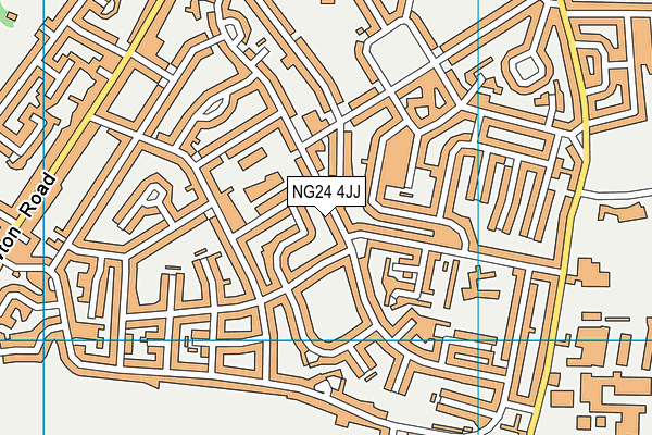 NG24 4JJ map - OS VectorMap District (Ordnance Survey) NG24 4JJ map - OS VectorMap District (Ordnance Survey)