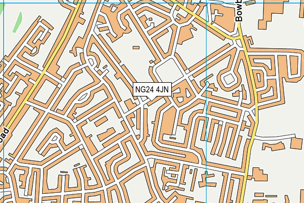 NG24 4JN map - OS VectorMap District (Ordnance Survey) NG24 4JN map - OS VectorMap District (Ordnance Survey)