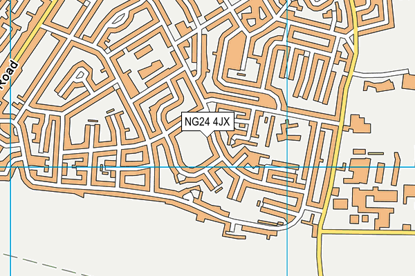 NG24 4JX map - OS VectorMap District (Ordnance Survey) NG24 4JX map - OS VectorMap District (Ordnance Survey)