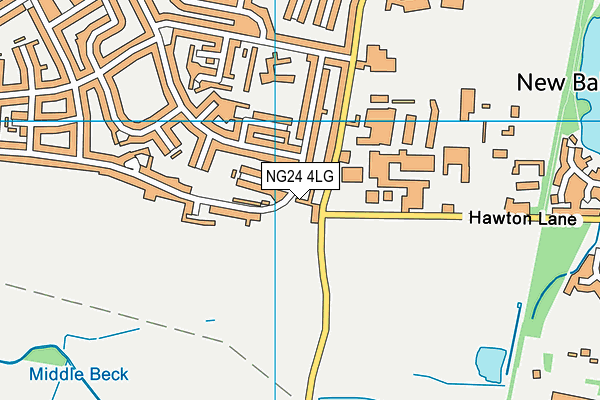 NG24 4LG map - OS VectorMap District (Ordnance Survey) NG24 4LG map - OS VectorMap District (Ordnance Survey)