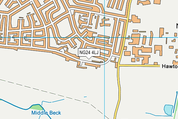 NG24 4LJ map - OS VectorMap District (Ordnance Survey) NG24 4LJ map - OS VectorMap District (Ordnance Survey)
