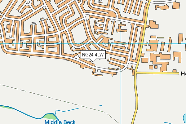 NG24 4LW map - OS VectorMap District (Ordnance Survey) NG24 4LW map - OS VectorMap District (Ordnance Survey)