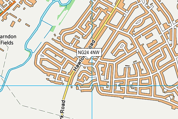 NG24 4NW map - OS VectorMap District (Ordnance Survey) NG24 4NW map - OS VectorMap District (Ordnance Survey)