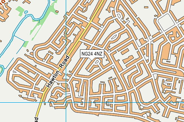 NG24 4NZ map - OS VectorMap District (Ordnance Survey) NG24 4NZ map - OS VectorMap District (Ordnance Survey)