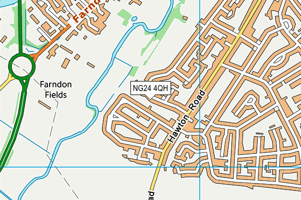 NG24 4QH map - OS VectorMap District (Ordnance Survey) NG24 4QH map - OS VectorMap District (Ordnance Survey)