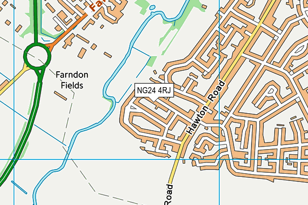 NG24 4RJ map - OS VectorMap District (Ordnance Survey) NG24 4RJ map - OS VectorMap District (Ordnance Survey)