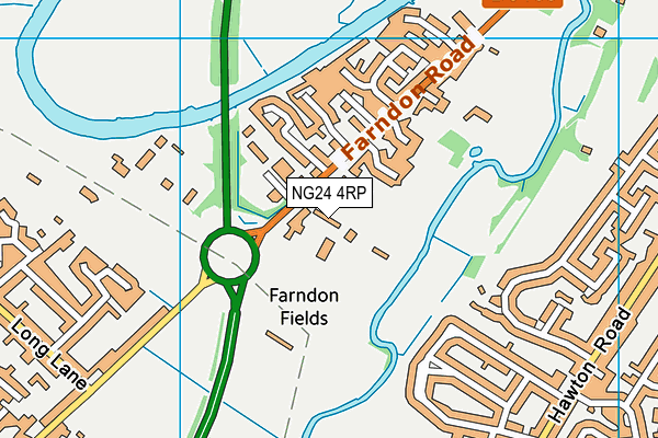 NG24 4RP map - OS VectorMap District (Ordnance Survey) NG24 4RP map - OS VectorMap District (Ordnance Survey)