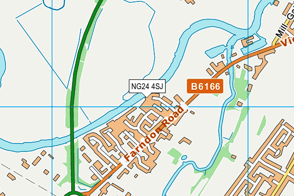 NG24 4SJ map - OS VectorMap District (Ordnance Survey) NG24 4SJ map - OS VectorMap District (Ordnance Survey)