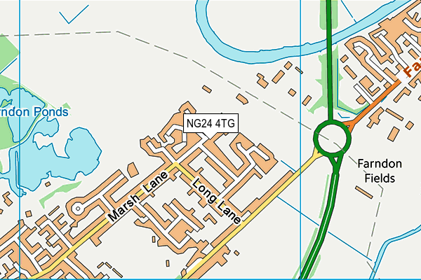 NG24 4TG map - OS VectorMap District (Ordnance Survey) NG24 4TG map - OS VectorMap District (Ordnance Survey)