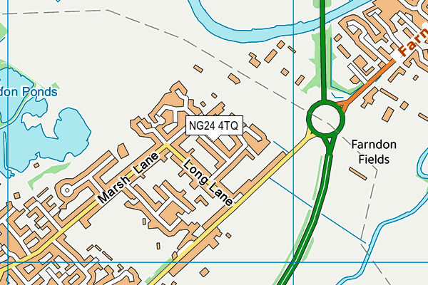 NG24 4TQ map - OS VectorMap District (Ordnance Survey) NG24 4TQ map - OS VectorMap District (Ordnance Survey)
