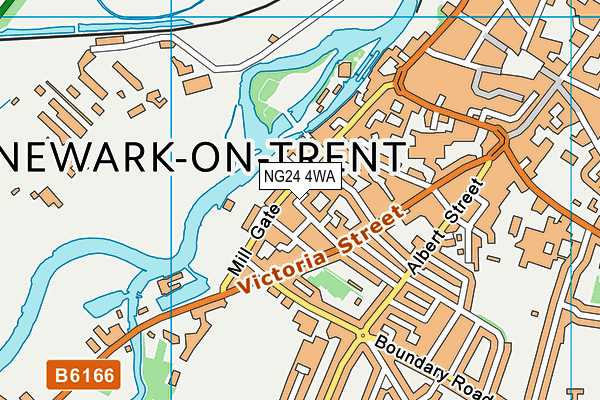 NG24 4WA map - OS VectorMap District (Ordnance Survey) NG24 4WA map - OS VectorMap District (Ordnance Survey)