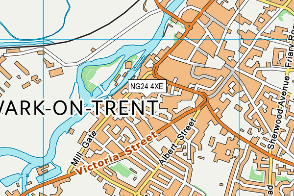 NG24 4XE map - OS VectorMap District (Ordnance Survey)