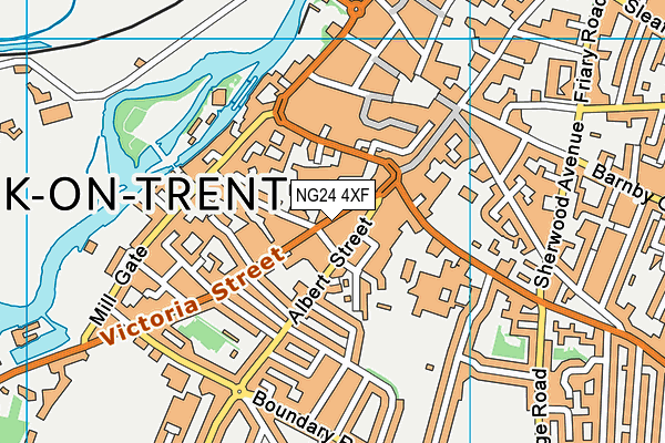 NG24 4XF map - OS VectorMap District (Ordnance Survey) NG24 4XF map - OS VectorMap District (Ordnance Survey)