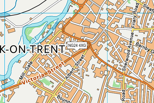 NG24 4XG map - OS VectorMap District (Ordnance Survey) NG24 4XG map - OS VectorMap District (Ordnance Survey)