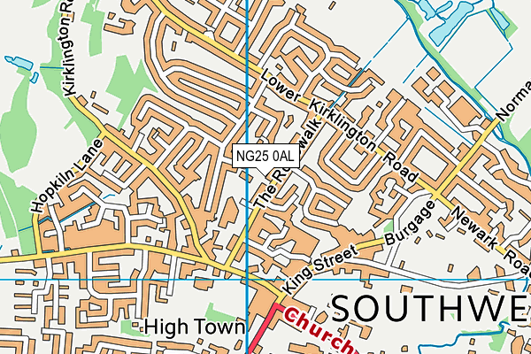 NG25 0AL map - OS VectorMap District (Ordnance Survey) NG25 0AL map - OS VectorMap District (Ordnance Survey)