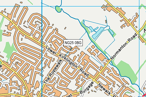 NG25 0BG map - OS VectorMap District (Ordnance Survey) NG25 0BG map - OS VectorMap District (Ordnance Survey)