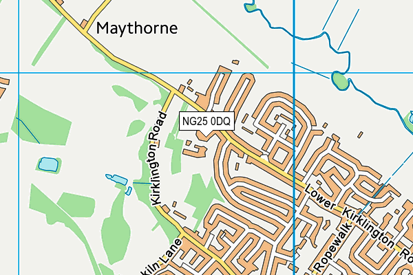 NG25 0DQ map - OS VectorMap District (Ordnance Survey) NG25 0DQ map - OS VectorMap District (Ordnance Survey)
