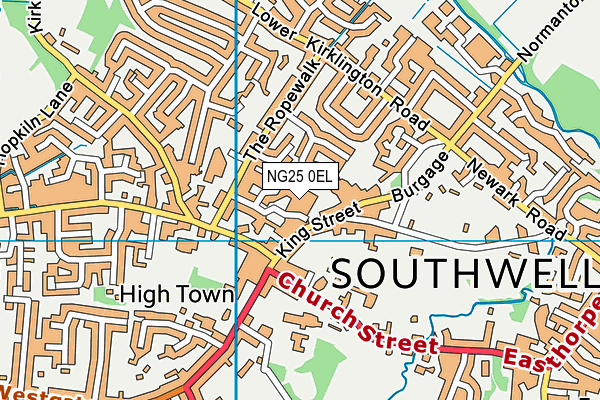 NG25 0EL map - OS VectorMap District (Ordnance Survey) NG25 0EL map - OS VectorMap District (Ordnance Survey)