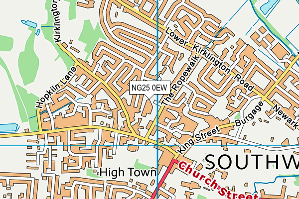 NG25 0EW map - OS VectorMap District (Ordnance Survey) NG25 0EW map - OS VectorMap District (Ordnance Survey)