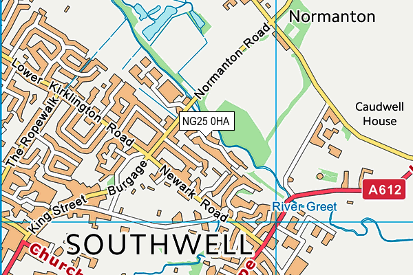 NG25 0HA map - OS VectorMap District (Ordnance Survey) NG25 0HA map - OS VectorMap District (Ordnance Survey)