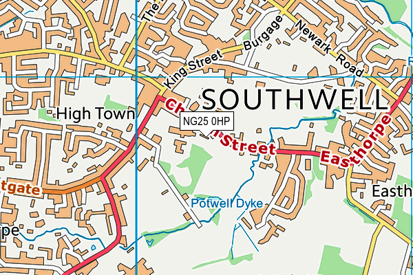 NG25 0HP map - OS VectorMap District (Ordnance Survey) NG25 0HP map - OS VectorMap District (Ordnance Survey)