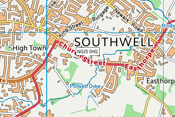 NG25 0HQ map - OS VectorMap District (Ordnance Survey) NG25 0HQ map - OS VectorMap District (Ordnance Survey)