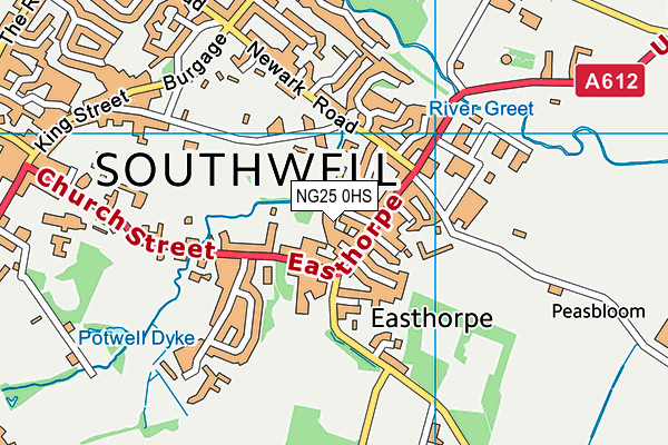 NG25 0HS map - OS VectorMap District (Ordnance Survey) NG25 0HS map - OS VectorMap District (Ordnance Survey)