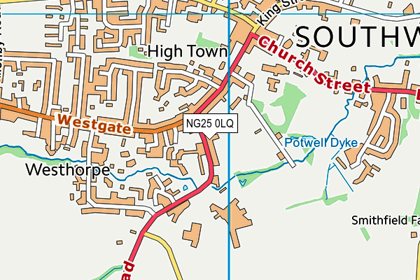 NG25 0LQ map - OS VectorMap District (Ordnance Survey) NG25 0LQ map - OS VectorMap District (Ordnance Survey)