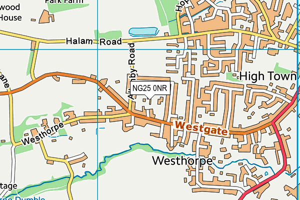 NG25 0NR map - OS VectorMap District (Ordnance Survey) NG25 0NR map - OS VectorMap District (Ordnance Survey)