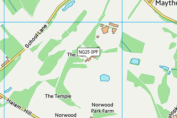NG25 0PF map - OS VectorMap District (Ordnance Survey) NG25 0PF map - OS VectorMap District (Ordnance Survey)