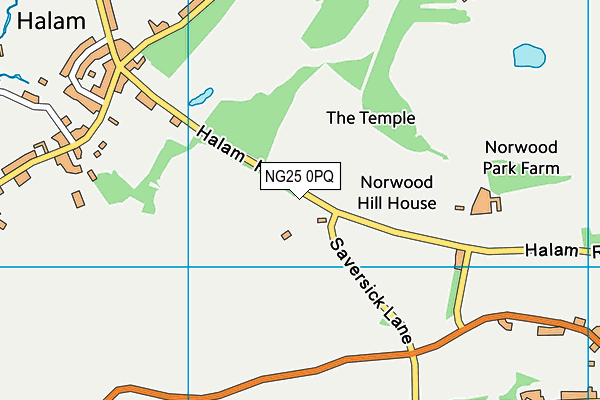 NG25 0PQ map - OS VectorMap District (Ordnance Survey) NG25 0PQ map - OS VectorMap District (Ordnance Survey)