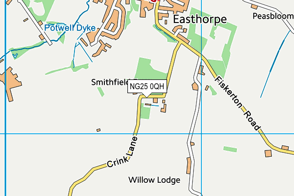 NG25 0QH map - OS VectorMap District (Ordnance Survey) NG25 0QH map - OS VectorMap District (Ordnance Survey)
