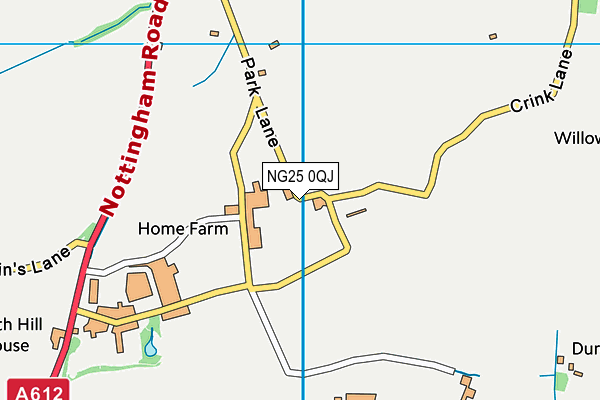 NG25 0QJ map - OS VectorMap District (Ordnance Survey) NG25 0QJ map - OS VectorMap District (Ordnance Survey)