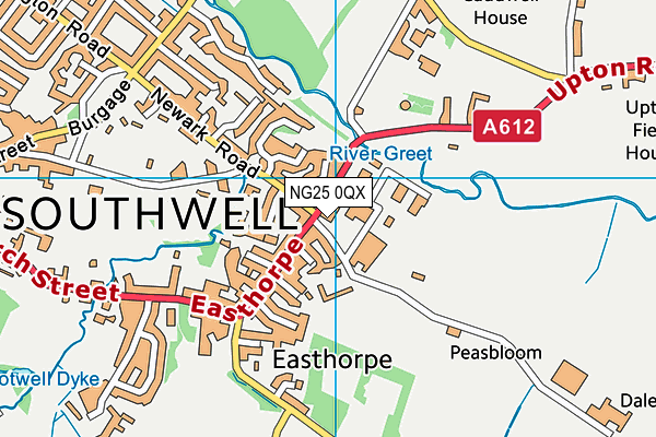 NG25 0QX map - OS VectorMap District (Ordnance Survey) NG25 0QX map - OS VectorMap District (Ordnance Survey)