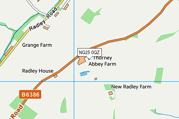 NG25 0QZ map - OS VectorMap District (Ordnance Survey) NG25 0QZ map - OS VectorMap District (Ordnance Survey)
