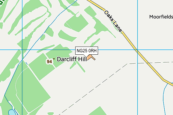 NG25 0RH map - OS VectorMap District (Ordnance Survey) NG25 0RH map - OS VectorMap District (Ordnance Survey)