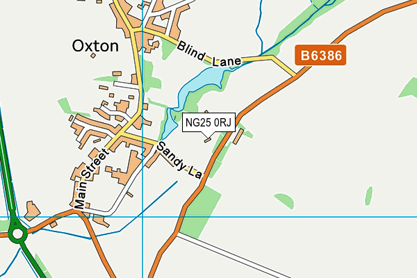 NG25 0RJ map - OS VectorMap District (Ordnance Survey) NG25 0RJ map - OS VectorMap District (Ordnance Survey)