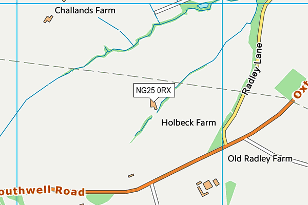 NG25 0RX map - OS VectorMap District (Ordnance Survey) NG25 0RX map - OS VectorMap District (Ordnance Survey)