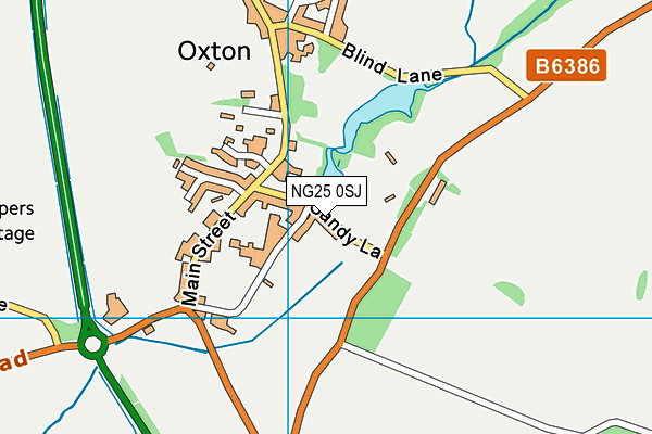 NG25 0SJ map - OS VectorMap District (Ordnance Survey) NG25 0SJ map - OS VectorMap District (Ordnance Survey)