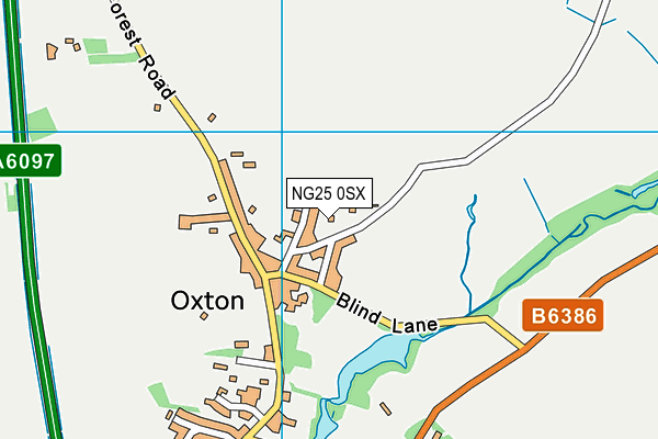 NG25 0SX map - OS VectorMap District (Ordnance Survey) NG25 0SX map - OS VectorMap District (Ordnance Survey)