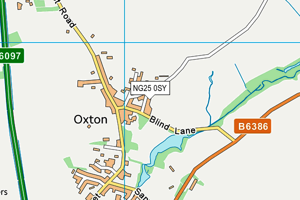NG25 0SY map - OS VectorMap District (Ordnance Survey) NG25 0SY map - OS VectorMap District (Ordnance Survey)